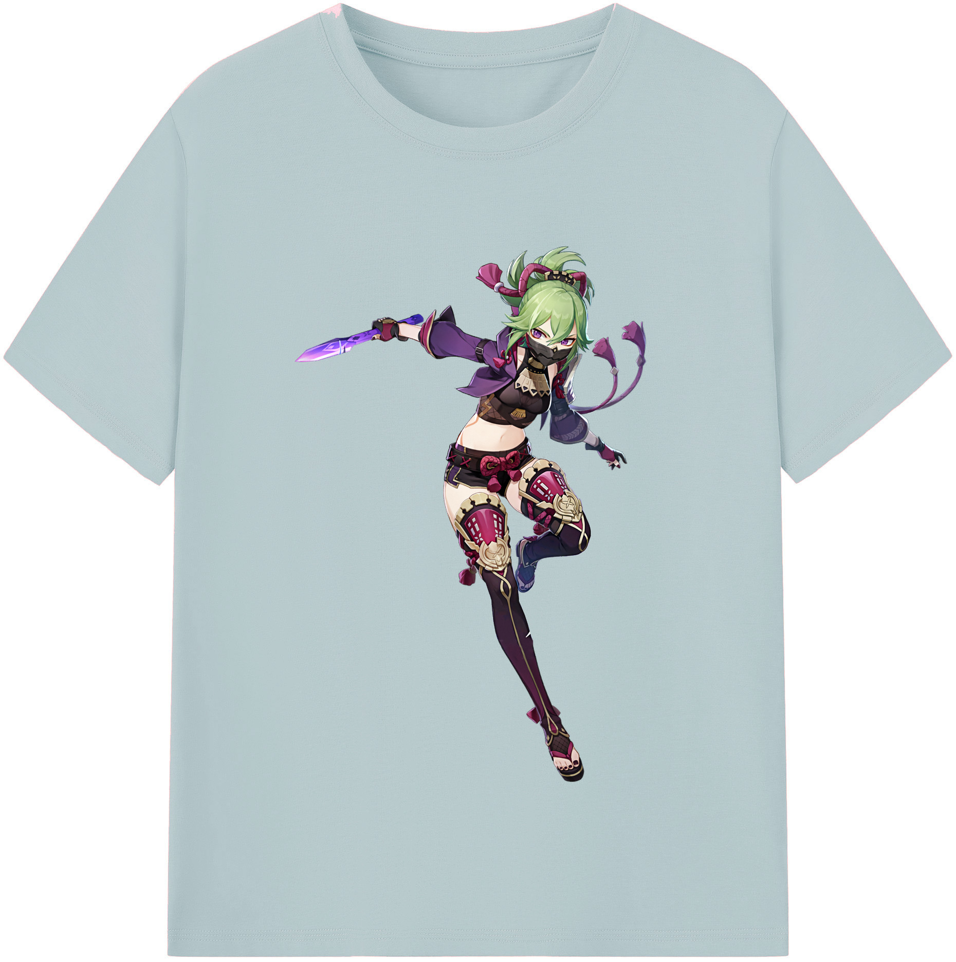 げんし神  久岐忍 くき しのぶ genshin Kuki Shinobu 綿100％半袖Tシャツ（フロントプリント）
